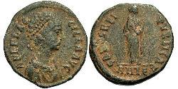1 Follis / 1 AE2 Impero romano (27BC-395) Bronzo Elia Flaccilla (?-385)