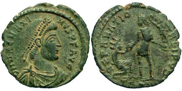 1 Follis / 1 AE2 Western Roman Empire (285-476) 青铜 Magnus Maximus (335-388)