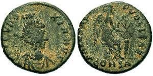 1 Follis / 1 AE3 Imperio bizantino (330-1453) Bronce Elia Eudoxia (?-404)