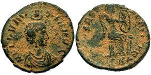 1 Follis / 1 AE3 Imperio bizantino (330-1453) Bronce Elia Eudoxia (?-404)