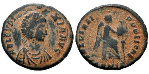 1 Follis / 1 AE3 Imperio bizantino (330-1453) Bronce Elia Eudoxia (?-404)