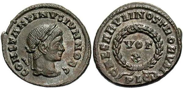 1 Follis / 1 AE3 Imperio romano (27BC-395) Bronce Constancio II (317 - 361)