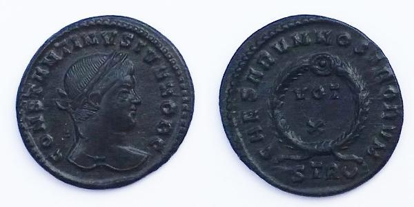1 Follis / 1 AE3 Imperio romano (27BC-395) Bronce Constancio II (317 - 361)