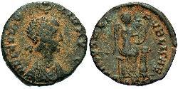 1 Follis / 1 AE3 Byzantine Empire (330-1453) Bronze Aelia Eudoxia (?-404)