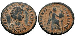 1 Follis / 1 AE3 Byzantine Empire (330-1453) Bronze Aelia Eudoxia (?-404)