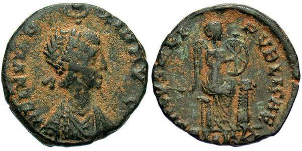 1 Follis / 1 AE3 Empire byzantin (330-1453) Bronze Aelia Eudoxie (?-404)