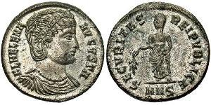 1 Follis / 1 AE3 Empire romain (27BC-395) Bronze Flavia Giulia Elena (250 -330)