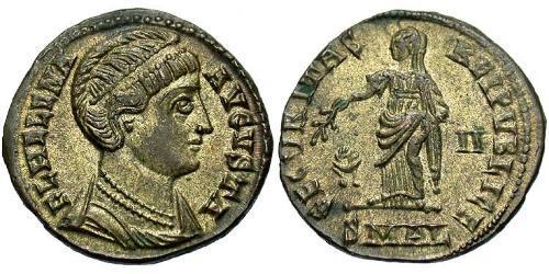 1 Follis / 1 AE3 Empire romain (27BC-395) Bronze Flavia Giulia Elena (250 -330)