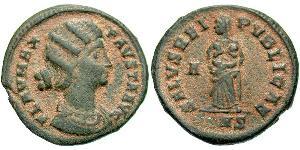 1 Follis / 1 AE3 Roman Empire (27BC-395) Bronze Fausta (289-326)