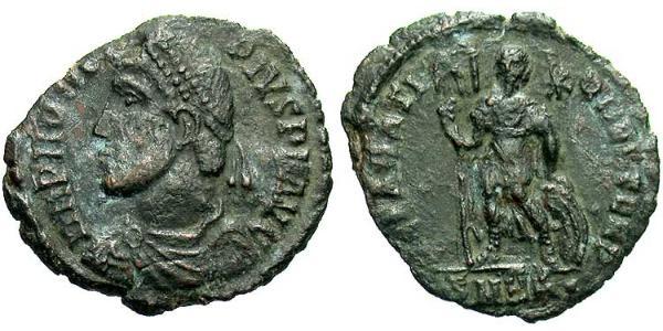 1 Follis / 1 AE3 Roman Empire (27BC-395) Bronze Procopius (325- 366)