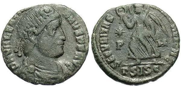 1 Follis / 1 AE3 Roman Empire (27BC-395) Bronze Valentinian I  (321-375)