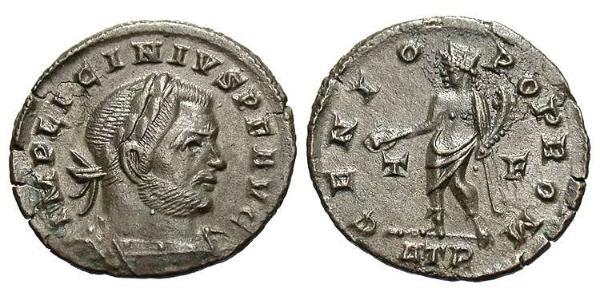 1 Follis / 1 AE3 Roman Empire (27BC-395) Bronze Licinius I (265-324)