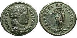 1 Follis / 1 AE3 Impero romano (27BC-395) Bronzo Fausta (289-326)