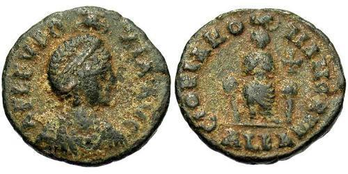 1 Follis / 1 AE3 拜占庭帝国 青铜 欧多克西亚