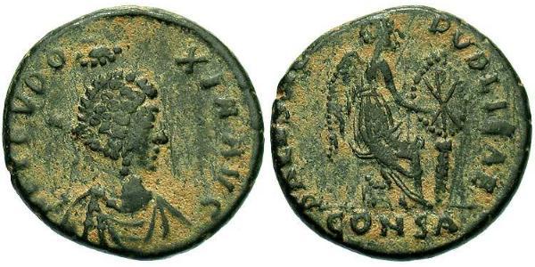1 Follis / 1 AE3 拜占庭帝国 青铜 欧多克西亚