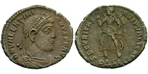 1 Follis / 1 AE3 羅馬帝國 青铜 瓦伦提尼安一世
