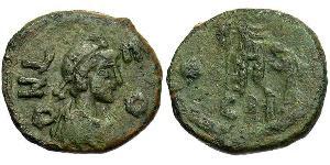 1 Follis / 1 AE4 Imperio bizantino (330-1453) Bronce León I el Tracio (401-474)