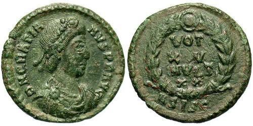 1 Follis / 1 AE4 Imperio romano de Occidente (285-476) Bronce Graciano (359-383)