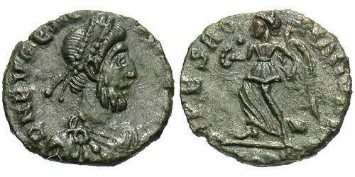 1 Follis / 1 AE4 Imperio romano de Occidente (285-476) Bronce Eugenio (?-394)