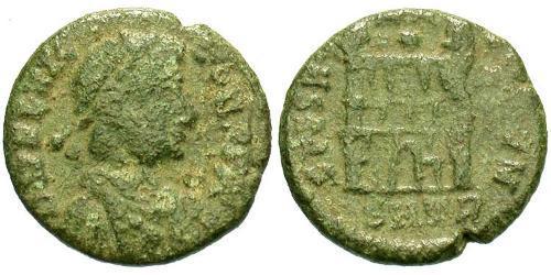 1 Follis / 1 AE4 Western Roman Empire (285-476) 青铜 Flavius Victor (?-388)