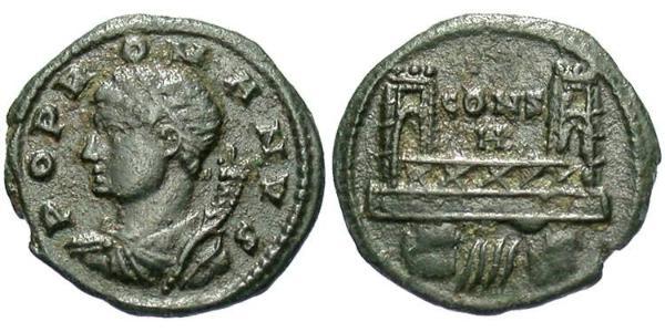 1 Follis / 1 AE4 羅馬帝國 青铜 君士坦丁大帝