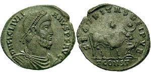 1 Follis /  AE1 Imperio romano (27BC-395) Bronce Juliano II  (331-363)