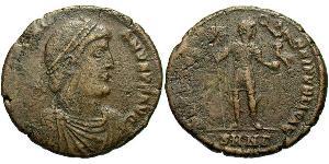 1 Follis /  AE1 Empire romain (27BC-395) Bronze Valentinien I (321-375)