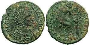 1 Follis /  AE2 Imperio romano (27BC-395) Bronce Elia Flacila (?-385)