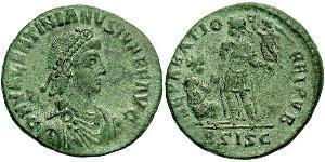 1 Follis /  AE2 Imperio romano (27BC-395) Bronce Valentiniano II (371-392)