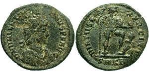 1 Follis /  AE2 Imperio romano (27BC-395) Bronce Valentiniano II (371-392)