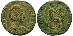 1 Follis /  AE2 Imperio romano (27BC-395) Bronce Elia Flacila (?-385)