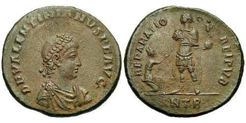 1 Follis /  AE2 Imperio romano (27BC-395) Bronce Valentiniano II (371-392)