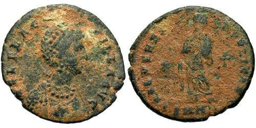 1 Follis /  AE2 Imperio romano (27BC-395) Bronce Elia Flacila (?-385)