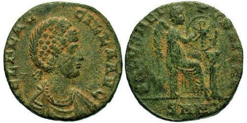 1 Follis /  AE2 Imperio romano (27BC-395) Bronce Elia Flacila (?-385)