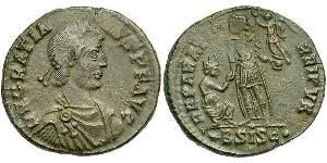 1 Follis /  AE2 Imperio romano de Occidente (285-476) Bronce Graciano (359-383)