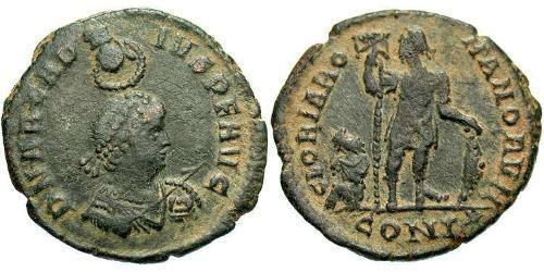 1 Follis /  AE2 Imperio romano de Occidente (285-476) Bronce Arcadio (377-408)