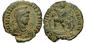 1 Follis /  AE2 Empire romain (27BC-395) Bronze Valentinien II (371-392)