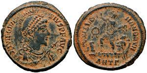 1 Follis /  AE2 Empire romain (27BC-395) Bronze Théodose I (347-395)