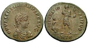 1 Follis /  AE2 Empire romain (27BC-395) Bronze Valentinien II (371-392)