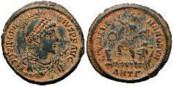 1 Follis /  AE2 Roman Empire (27BC-395) Bronze Theodosius I (347-395)