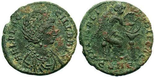 1 Follis /  AE2 Römische Kaiserzeit (27BC-395) Bronze Aelia Flacilla (?-385)