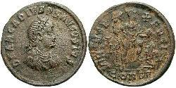 1 Follis /  AE2 Western Roman Empire (285-476) Bronze Arcadius (377-408)