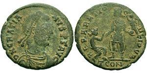 1 Follis /  AE2 Western Roman Empire (285-476) Bronze Gratian (359-383)