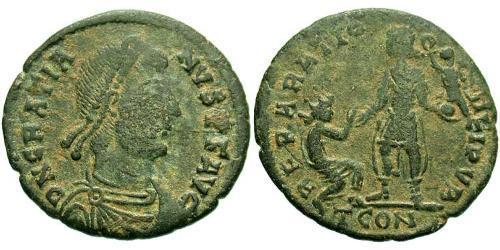 1 Follis /  AE2 Western Roman Empire (285-476) Bronze Gratian (359-383)