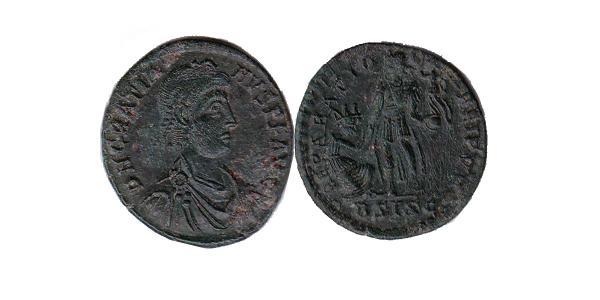 1 Follis /  AE2 Western Roman Empire (285-476) Bronze Gratian (359-383)