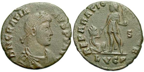 1 Follis /  AE2 Western Roman Empire (285-476) Bronze Gratian (359-383)