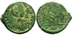 1 Follis /  AE2 Impero romano (27BC-395) Bronzo Elia Flaccilla (?-385)