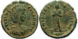 1 Follis /  AE2 Impero romano (27BC-395) Bronzo Elia Flaccilla (?-385)