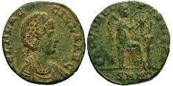 1 Follis /  AE2 Impero romano (27BC-395) Bronzo Elia Flaccilla (?-385)