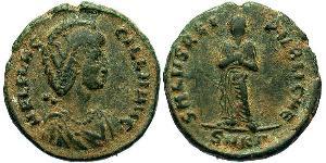 1 Follis /  AE2 Impero romano (27BC-395) Bronzo Elia Flaccilla (?-385)